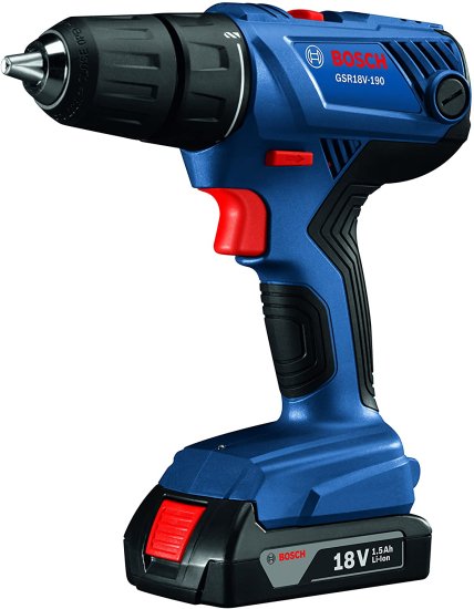 BOSCH ボッシュ 18V Compact 1/2" Drill/Driver Kit with (2) 1.5 Ah Slim Pack Batteries GSR18V-190B22_2