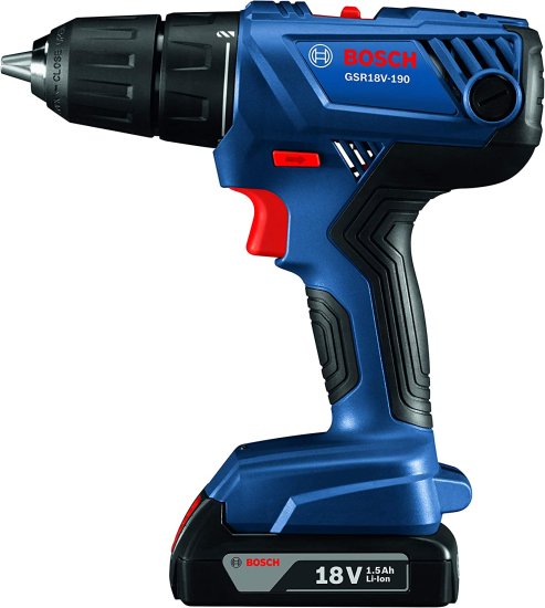 BOSCH ボッシュ 18V Compact 1/2" Drill/Driver Kit with (2) 1.5 Ah Slim Pack Batteries GSR18V-190B22_3