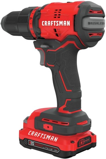 CRAFTSMAN V20* Cordless Drill/Driver Kit, Brushless (CMCD710C1) , Red , 1/2-in._9