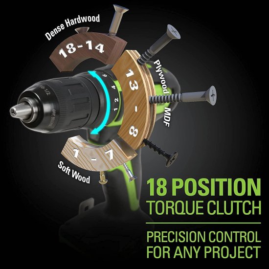 Greenworks 24V Brushless Drill/Driver + Impact Driver Combo Kit, with 20-Piece Impact Rated Driving Bit Set_5