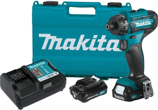 Makita マキタ FD10R1 12V max CXT? Lithium-Ion Cordless 1/4" Hex Driver-Drill Kit (2.0Ah)