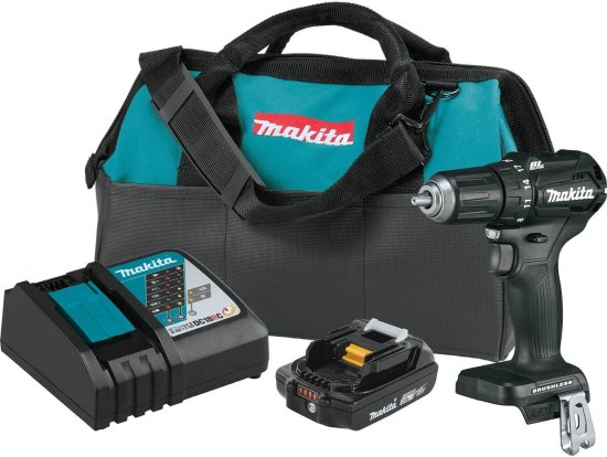 Makita マキタ XFD11R1B 18V LXT Lithium-Ion Sub-Compact Brushless Cordless 1/2" Driver-Drill Kit (2.0Ah)
