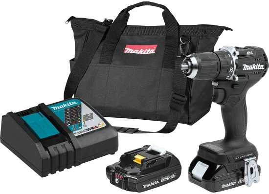 Makita マキタ XFD15RB 18V LXT Lithium-Ion Sub-Compact Brushless Cordless 1/2" Driver-Drill Kit (2.0Ah), Black
