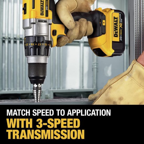 Dewalt デウォルト 20V MAX Drill/Driver, 3-Speed, Premium 4.0Ah Kit (DCD980M2)_7