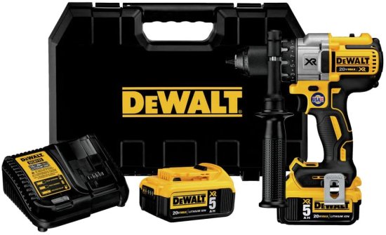 Dewalt デウォルト 20V MAX XR Brushless Drill/Driver 3-Speed, Premium 5.0Ah Kit, Cordless (DCD991P2)