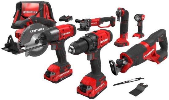CRAFTSMAN V20* Cordless Drill Combo Kit, 7 Tool (CMCK700D2)