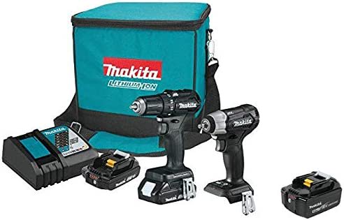 Makita マキタ CX201RB 18V LXT Lithium-Ion Sub-Compact Brushless Cordless 2-Pc. Combo Kit (2.0Ah) with BL1840B 18V LXT Lithium-Ion 4.0Ah Battery