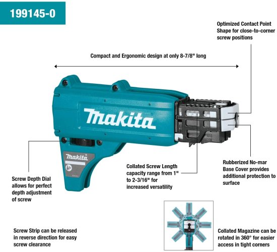 Makita マキタ 199145-0 Collated Autofeed Screwdriver Magazine_1