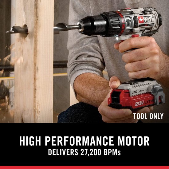 PORTER-CABLE 20V MAX* Hammer Drill, Tool Only (PCC620B)