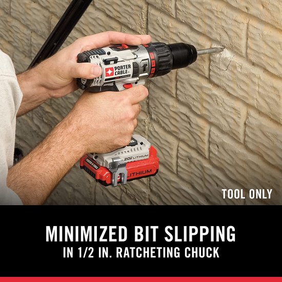 PORTER-CABLE 20V MAX* Hammer Drill, Tool Only (PCC620B)