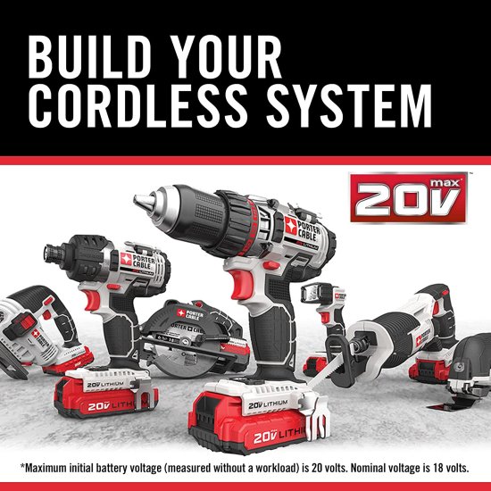 PORTER-CABLE 20V MAX* Hammer Drill, Tool Only (PCC620B)