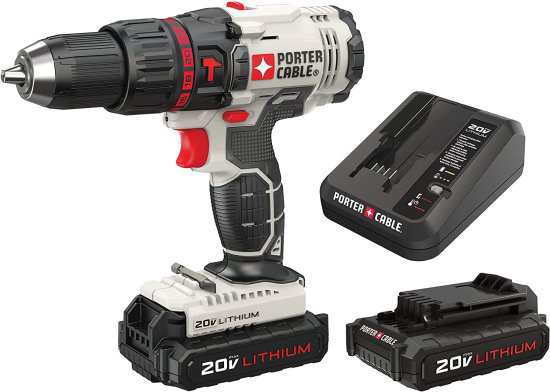 PORTER-CABLE 20V MAX Hammer Drill Kit Compact Cordless (PCC621LB)