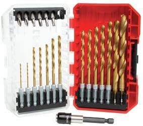 CRAFTSMAN V20 Cordless Hammer Drill Kit with Drill Bit Set/Screwdriver Set, 21-Piece, Titanium (CMCD711C2 &amp; CMAM3211)_4