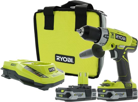 Ryobi P1812 One+ 18V Lithium Ion Cordless 600 Inch Pound Hammer Drilling Combination Kit (1 x P214 Hammer Drill, 2 x P107 18V Batteries, 1 x P11の通販は 30,810円