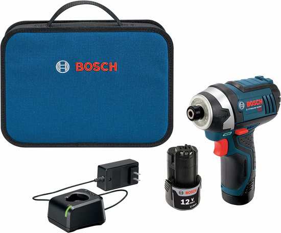 BOSCH ボッシュ PS41-2A 12V Max 1/4-Inch Hex Impact Driver Kit with 2 Batteries, Charger and Case,Blueの通販は