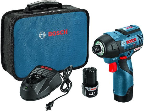 BOSCH ボッシュ 12-Volt Max EC Brushless Impact Driver Kit 2 battery kit PS42-02 12.70 Inch x 9.50 Inch x 4.10 Inch