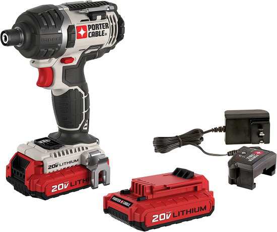 PORTER-CABLE 20V MAX* Impact Driver Kit Cordless 1/4-Inch (PCCK640LB)