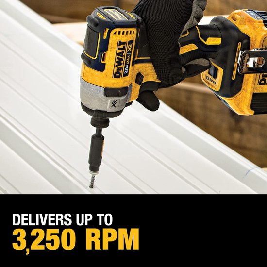 Dewalt デウォルト 20V MAX* XR Impact Driver Kit, Brushless, 3-Speed, 1/4-Inch, 4.0-Ah (DCF887M2)_5