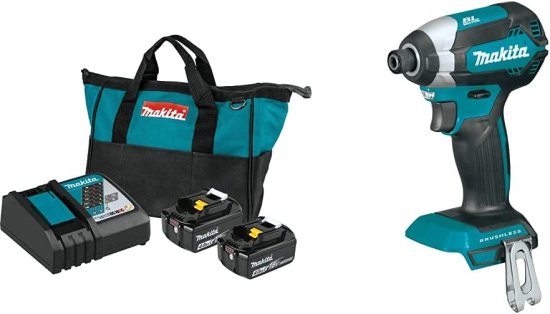 Makita マキタ BL1840BDC2 18V LXT Lithium-Ion Battery and Rapid Optimum Charger Starter Pack (4.0Ah) with XDT13Z 18V LXT Lithium-Ion Brushless Co