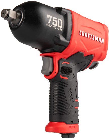Craftsman CMXPTSG1003NB Air Impact Wrench, Red and Black