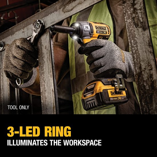 Dewalt デウォルト 20V MAX XR Cordless Impact Wrench with Hog Ring, 3/8-Inch, Tool Only (DCF890B)_5