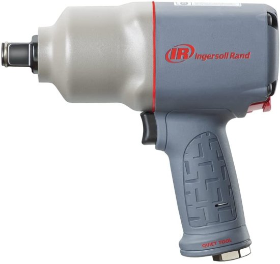 Ingersoll Rand 2145QiMAX 3/4” Drive Air Impact Wrench ? Quiet Technology, 1,350 ft-lbs Powerful Reverse Torque Output, 7 Vane Motor, Steel Hamm