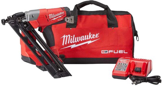 MILWAUKEE ELEC TOOL 2743-21CT 15-Gauge Angled Finish Nailer Kit