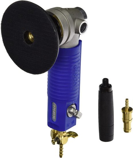 Gison GPW7 4-Inch Air Wet Stone Polisher 4500 Rpm with Front Exhaust, Blue sleeveの通販は