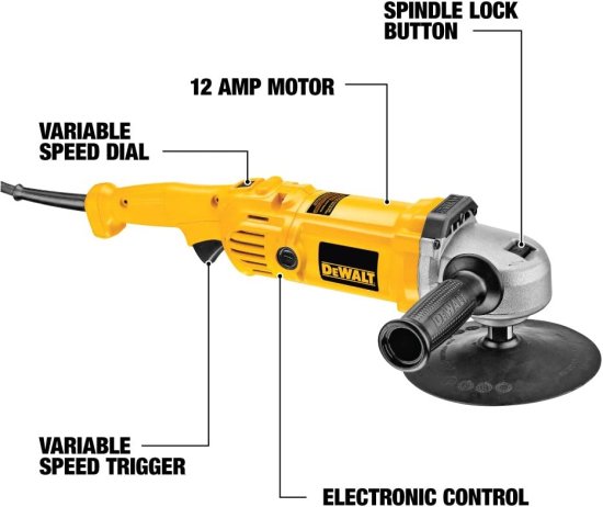 Dewalt デウォルト Variable Speed Polisher, 7-Inch to 9-Inch (DWP849)_1