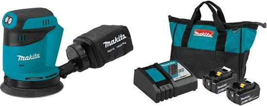 Makita マキタ BL1840BDC2 18V LXT Lithium-Ion Battery and Rapid Optimum Charger Starter Pack (4.0Ah) with XOB01Z 18V LXT Lithium-Ion Cordless 5"