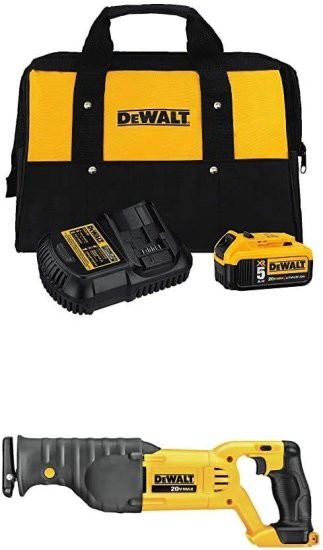 Dewalt デウォルト DCS380B 20-Volt MAX Li-Ion Reciprocating Saw Bare Tool with 5.0 Ah starter kitの通販は