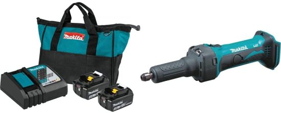Makita マキタ BL1840BDC2 18V LXT Lithium-Ion Battery and Rapid Optimum Charger Starter Pack (4.0Ah) with XDG01Z 18V LXT Lithium-Ion Cordless 1/4