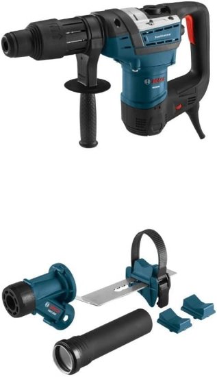BOSCH ボッシュ RH540M 1-9/16-Inch SDS-Max Combination Rotary Hammer with HDC300 SDS-Max and Spline Hammer Dust Collection Attachment