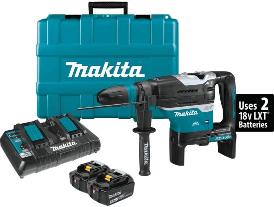 Makita マキタ XRH07PTUN 18V X2 LXT? Lithium-Ion (36V) Brushless Cordless 1-9/16" Advanced AVT? Rotary Hammer Kit, SDS-MAX, AFT?, AWS? (5.0Ah)