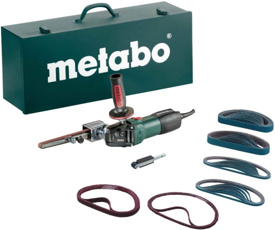 Metabo - Variable Speed Band File Kit- 2, 100-4, 000 SUM - 8.5 Amp W/Lock-On, Accessory Set (602244620 9-20 Set), Inox - Stainless Steel Finishi