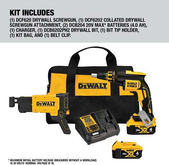 Dewalt デウォルト Screw Gun Kit with Collated Drywall Attachment