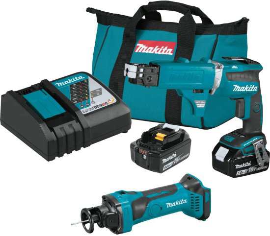 Makita マキタ XT255TX2 18V LXT Lithium-Ion Cordless 2-Pc. Combo Kit with Collated Autofeed Screwdriver Magazine (5.0Ah)