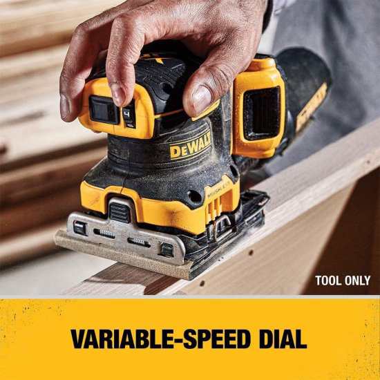 Dewalt デウォルト 20V MAX XR Palm Sander, Variable Speed, 1/4-Inch