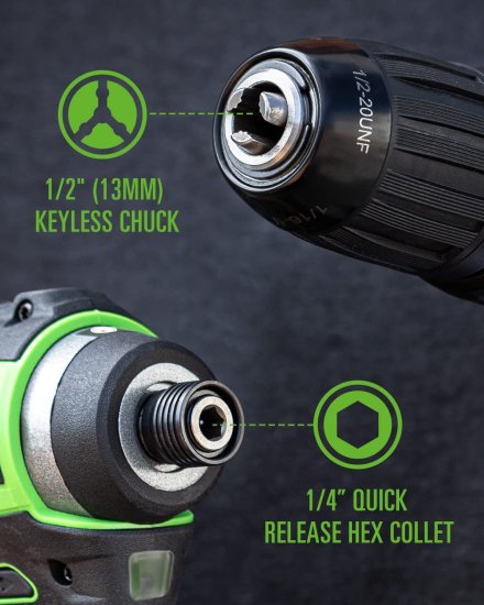 Greenworks 24V Cordless Brushless Drill + Brushless Impact Driver + Brushless 7-1/4-inch Circular Saw Combo Kit with 2×2Ah Batteries with 2A Ch_3