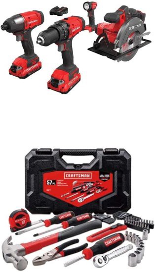 CRAFTSMAN V20 Cordless Drill Combo Kit, 4 Tool with Mechanics