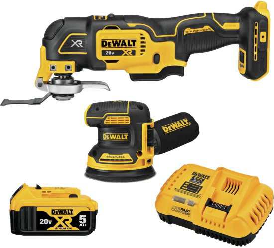 Dewalt デウォルト 20V MAX* XR Sander & Multi-Tool Woodworking Kit 2-Tool (DCK202P1)