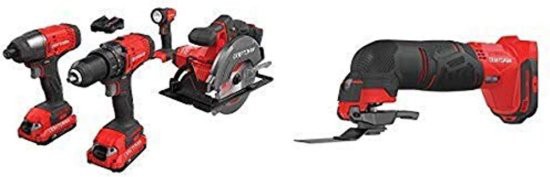 CRAFTSMAN Cordless Drill Combo Kit 4 Tool & Oscillating Tool (CMCK401D2 & CMCE500B)