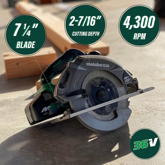 Metabo HPT 18V/36V MultiVolt 5-Piece Cordless Tool Combo Kit | Hammer Drill | Triple Hammer Impact Driver | Circular Saw | Reciprocating Saw | W_3