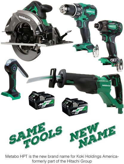 Metabo HPT 18V/36V MultiVolt 5-Piece Cordless Tool Combo Kit | Hammer Drill | Triple Hammer Impact Driver | Circular Saw | Reciprocating Saw | W_6