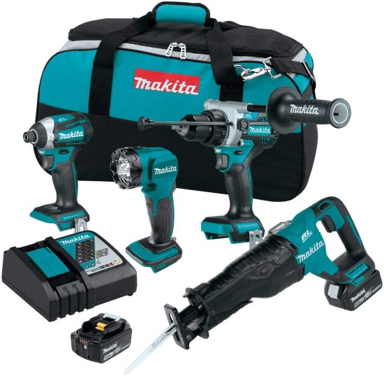 Makita マキタ XT453T 18V LXT? Lithium-Ion Brushless Cordless 4-Pc. Combo Kit (5.0Ah)