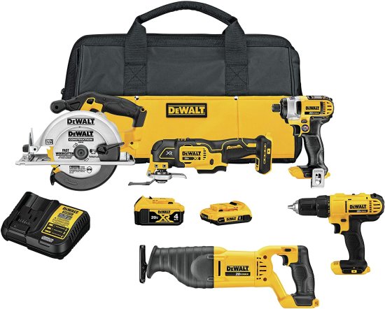 Dewalt デウォルト 20V MAX* Cordless Drill Combo Kit , 5-Tool (DCK551D1M1)
