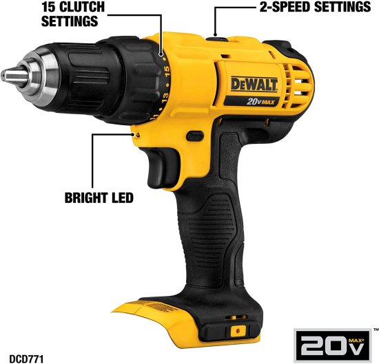 Dewalt デウォルト 20V MAX* Cordless Drill Combo Kit , 5-Tool (DCK551D1M1)_1
