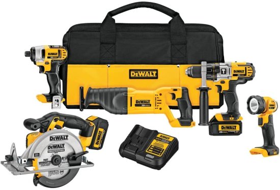 Dewalt デウォルト 20V MAX* Cordless Drill Combo Kit, 5-Tool (DCK590L2) , Yellow , Large 143,300円