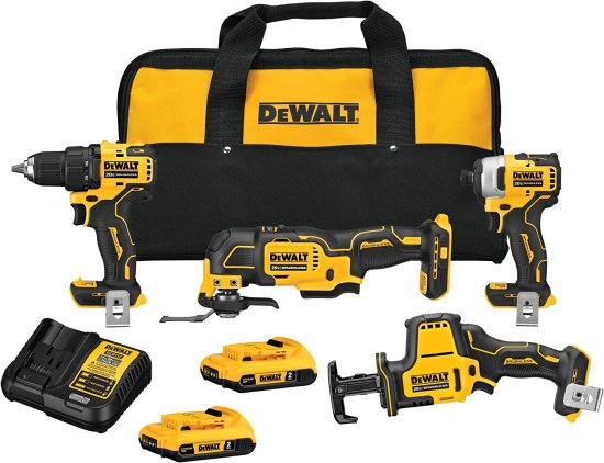 Dewalt デウォルト DCK489D2 ATOMIC 20V MAX* Brushless Cordless 4-Tool Combo Kit