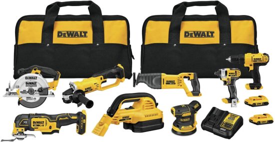 Dewalt デウォルト 20V MAX* Cordless Drill Combo Kit , 8-Tool (DCK883D2)